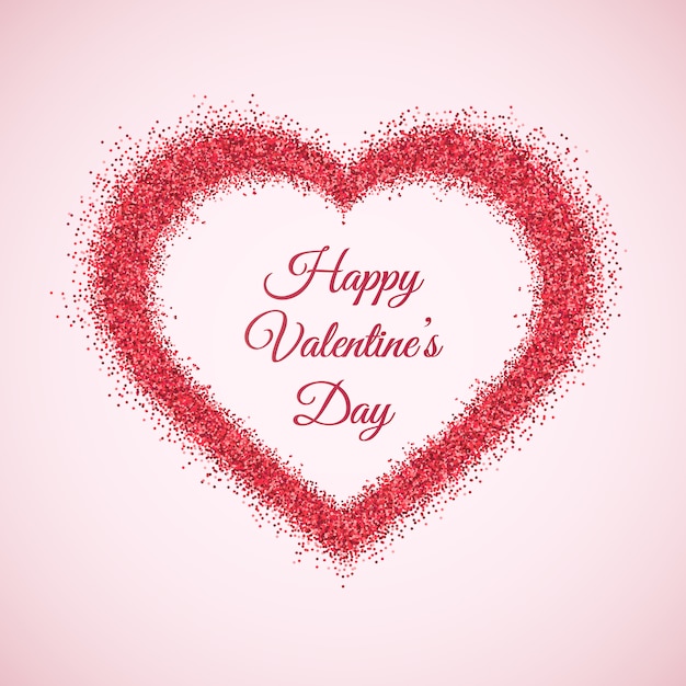 Tarjeta de felicitación de san valentín. vector corazones con texto