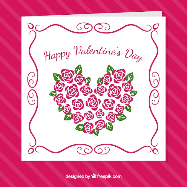 Tarjeta de felicitación de san valentín | Vector Gratis