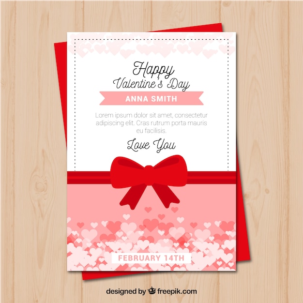 Tarjeta de felicitación de san valentín | Vector Gratis