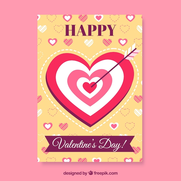 Tarjeta de felicitación de san valentín | Vector Gratis