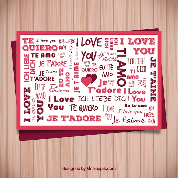 Tarjeta de felicitación de san valentín | Vector Gratis