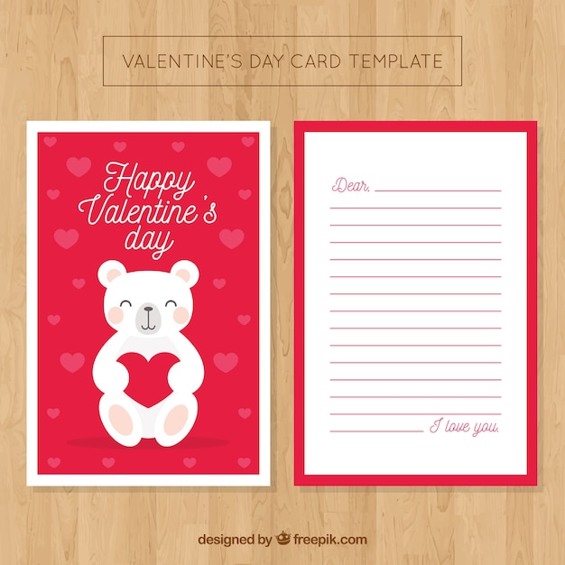 Tarjeta de felicitación de san valentín | Vector Gratis