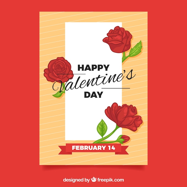 Tarjeta de felicitación de san valentín | Vector Gratis