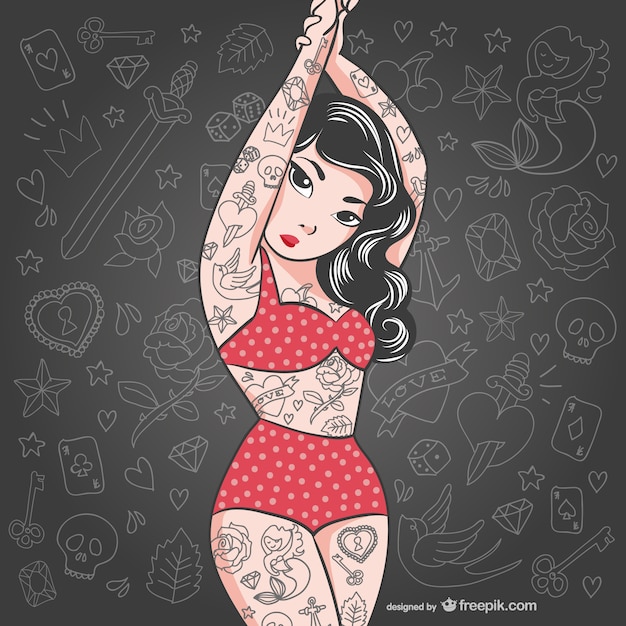 Tatuaje De Chica Descargar Vectores Gratis