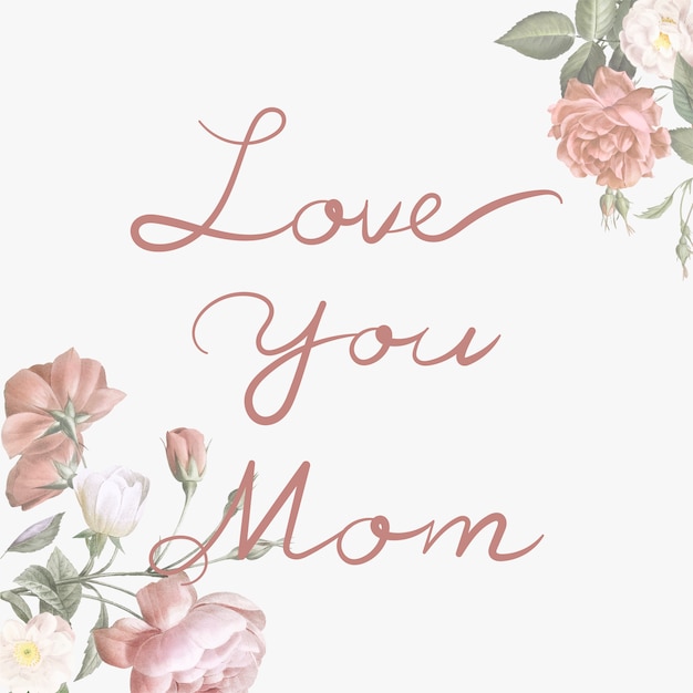 Download Te amo mamá letras | Vector Gratis