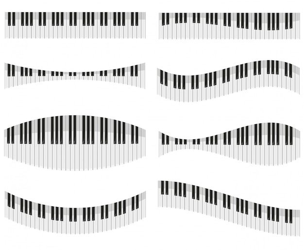 Teclas Del Piano Para Diferentes Formas De Ilustración Vectorial De Diseño Vector Premium 8104