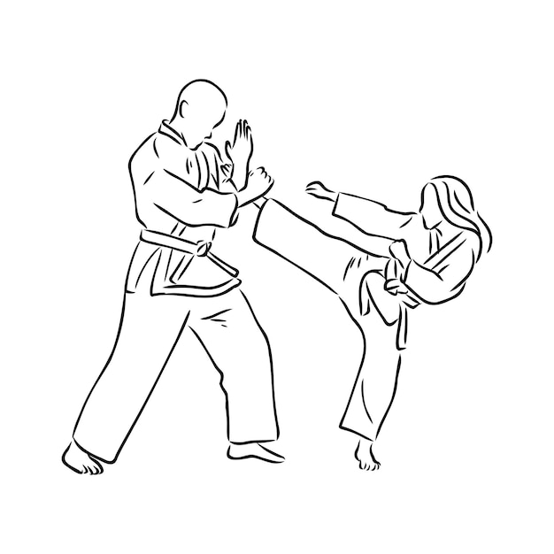 T Cnica De Jiu Jitsu Brasile O En Dibujo Vectorial De Jiu Jitsu De