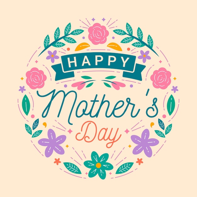 Tema Del Dia De Las Madres De Diseno Plano Vector Gratis