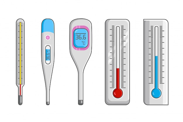 Termómetros de meteorología en grados celsius y fahrenheit que ...