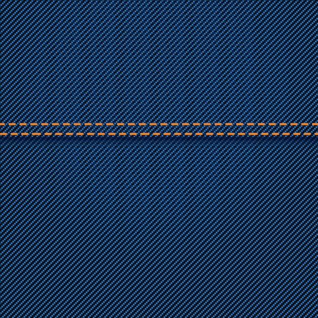 Textura De Jeans Con Costura Vector Premium