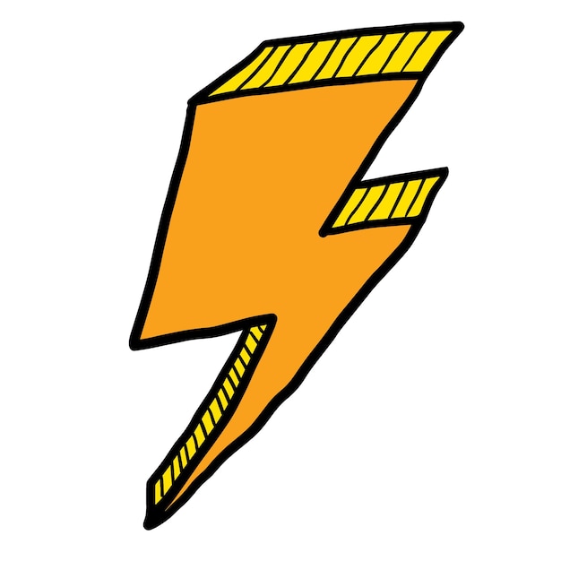 Thunder Sketch Dibujado Con Vector Eps10. | Vector Premium