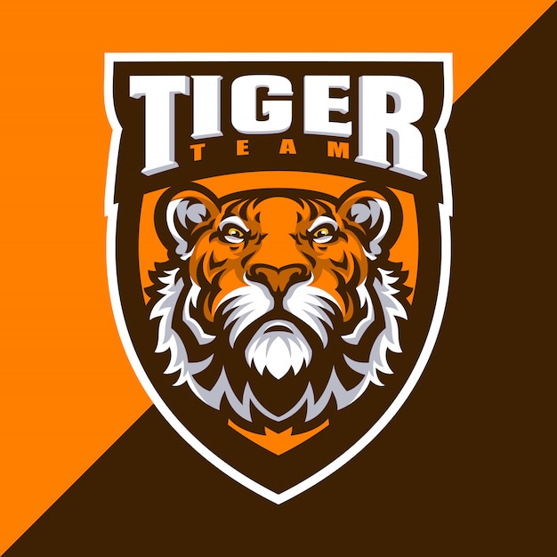 Tiger mascot logo sport. | Vector Premium