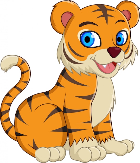 Tigres Imagenes Animadas Tigre De Dibujos Animados Lindo Vector