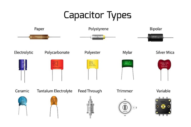 Resultado de imagen para tipos de capacitores
