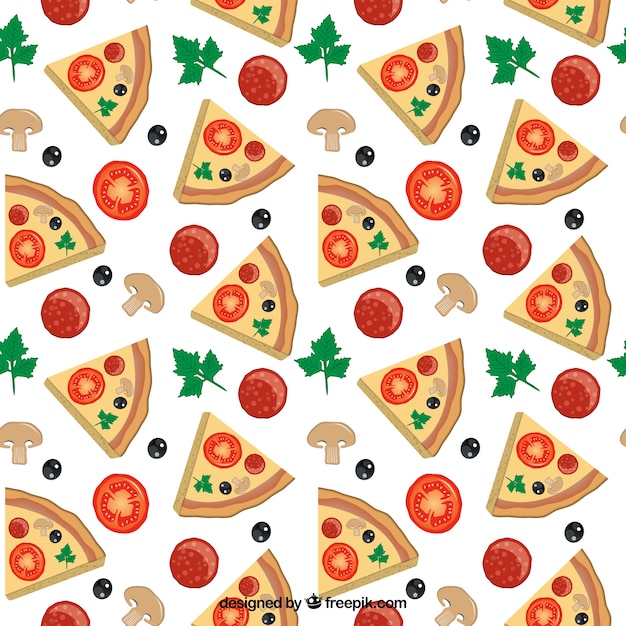 Trozos De Pizza Vector Gratis