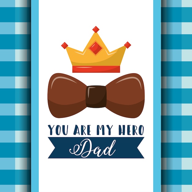 Tú eres mi héroe papá cinta de la corona arco marrón ...