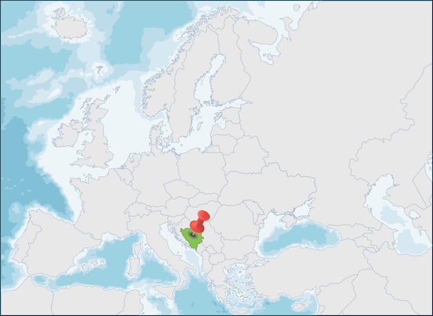 mapa de bosnia herzegovina en europa Ubicación de bosnia y herzegovina en el mapa de europa | Vector 