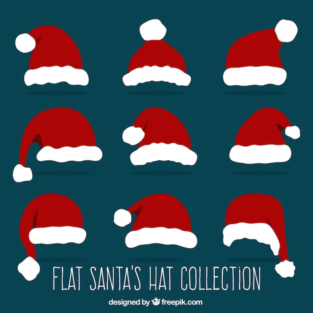 Varios gorros de santa claus | Descargar Vectores gratis