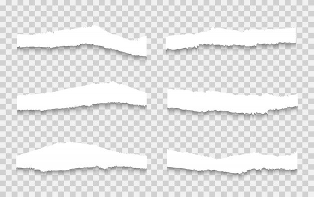 Vector de conjunto de papel rasgado, en capas. Vector Premium