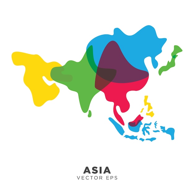 Vector Creativo Mapa De Asia Vector Premium 2625