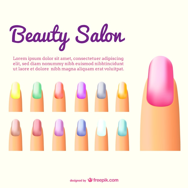 Download Vector de uñas de colores | Descargar Vectores gratis