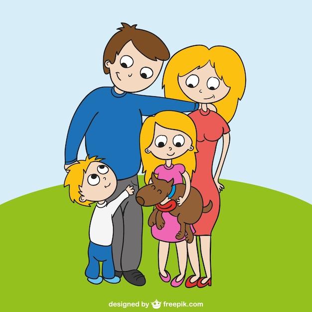 Vector con dibujo de familia | Vector Gratis