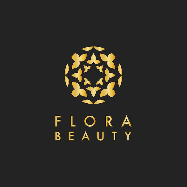 Vector de diseño de belleza flora logo vector gratuito