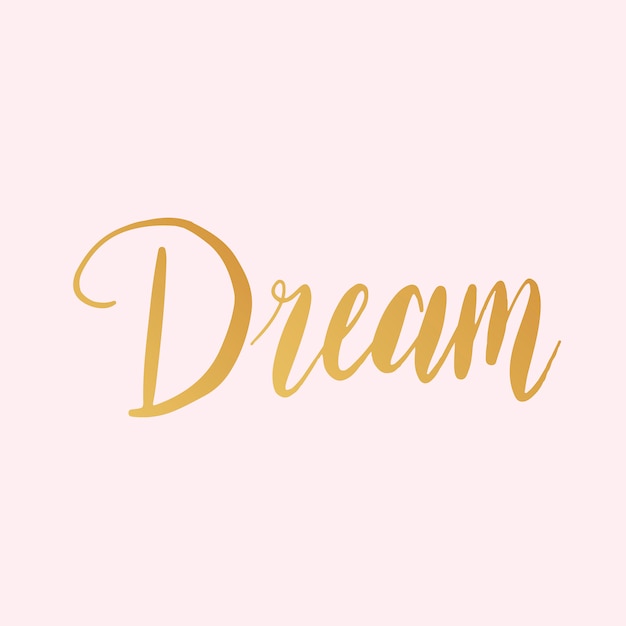 Vector de estilo de tipografía de redacción de sueño vector gratuito