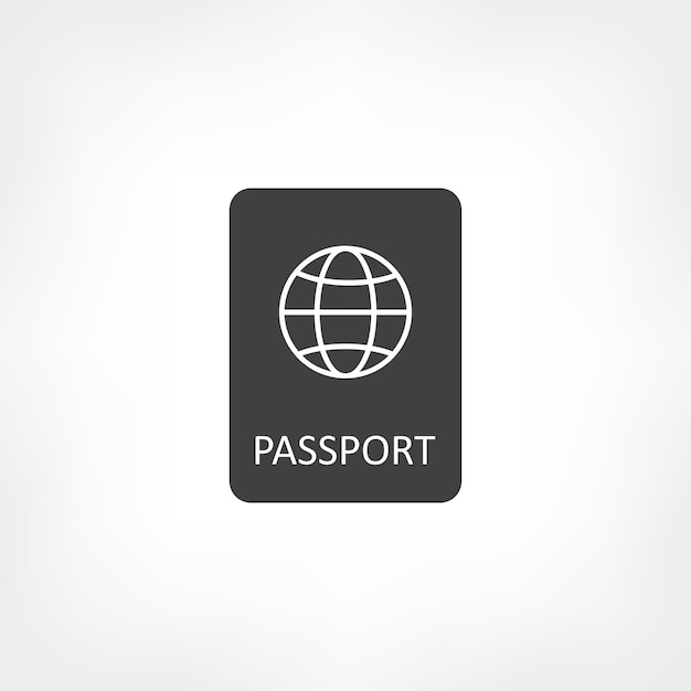 Vector De Icono De Pasaporte Internacional Aislado En Blanco Vector