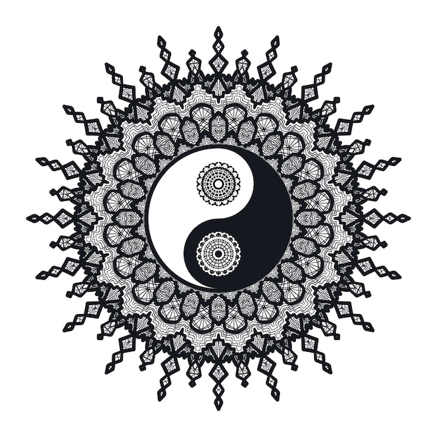 Download Yin Yang Mandala Svg For Silhouette - Free Layered SVG Files