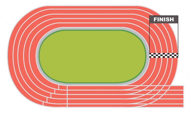 Dibujo De Una Pista De Atletismo 7091