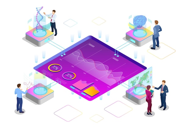 Visualización Isométrica De Big Data Network, Análisis Avanzado ...