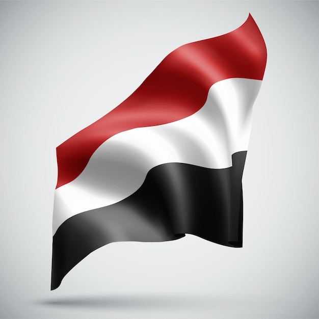 Yemen Vector Bandera 3d Aislado Sobre Fondo Blanco Vector Premium 