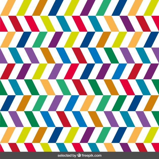 Zig zag patrón de colores Vector Gratis