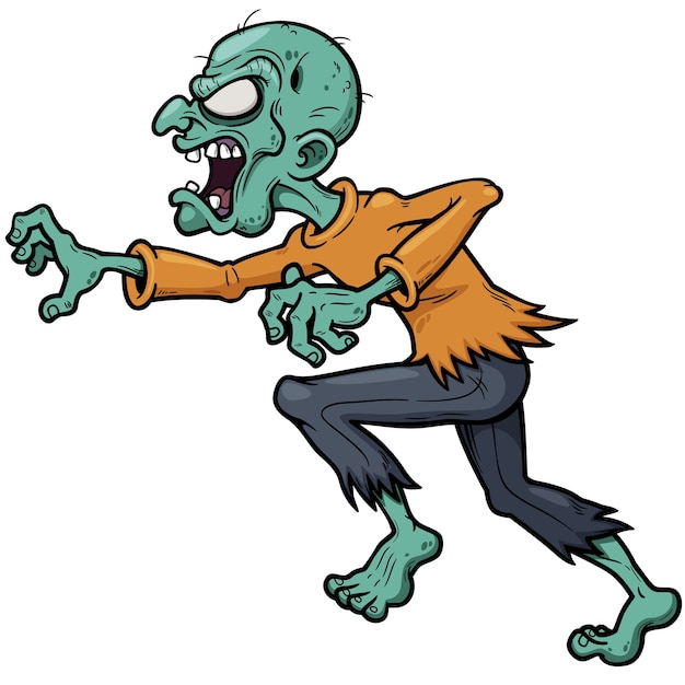 Zombie De Dibujos Animados Vector Premium 6093