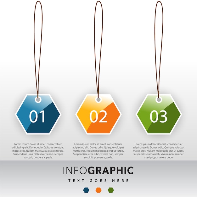 3 zahlen infografik-vorlage | Kostenlose Vektor