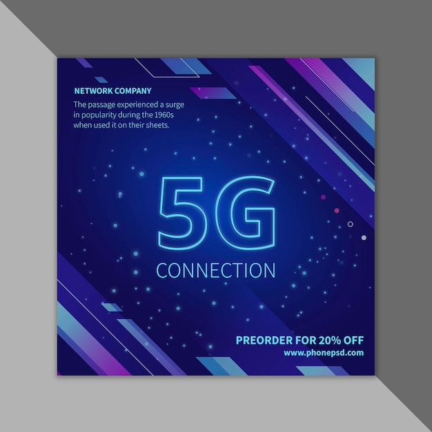 5g Flyer Vorlage Kostenlose Vektor