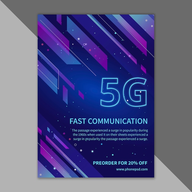 5g Flyer Vorlage Kostenlose Vektor