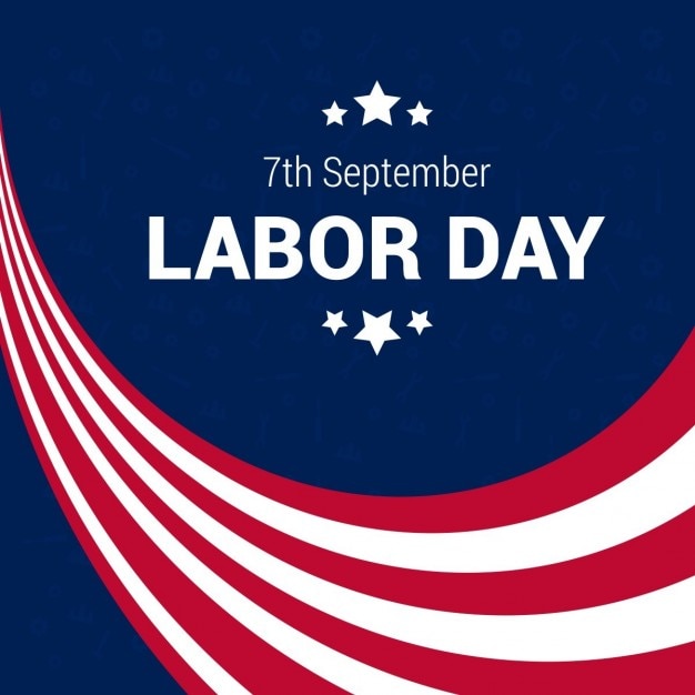 7. september amerikanischen labor day Kostenlose Vektor