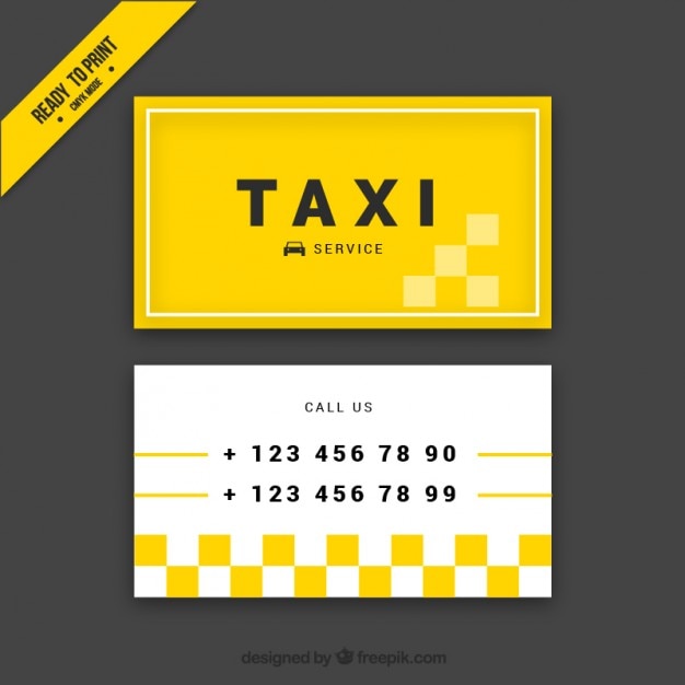 Abstrakte gelbe karte der taxifahrer | Kostenlose Vektor