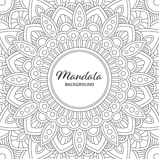 Abstrakte Mandala Arabesque Malvorlagen Buchillustration T Shirt Blumentapetenhintergrund Premium Vektor