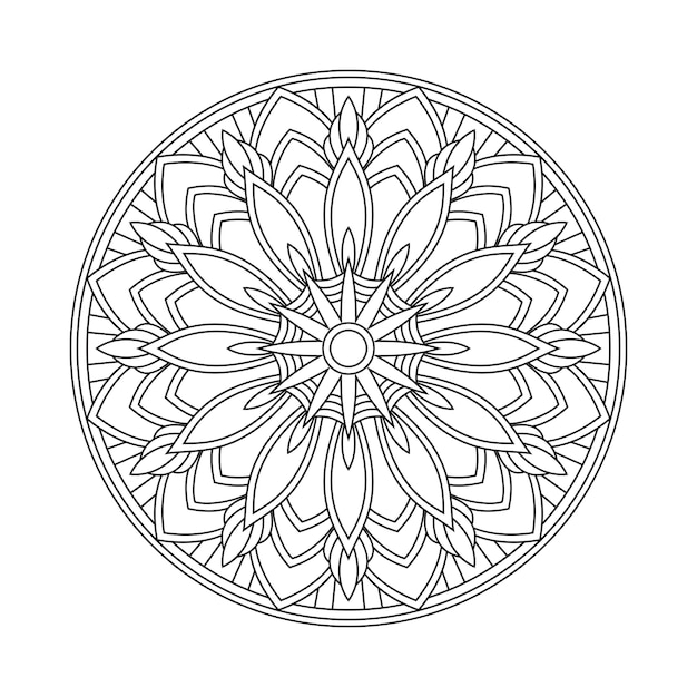 Abstrakte Mandala Arabesque Malvorlagen Buchillustration T Shirt Blumentapetenhintergrund Premium Vektor