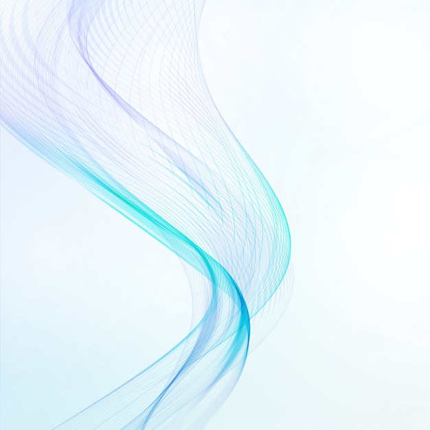 Abstrakter blauer hintergrund, futuristische gewellte illustration, kunstkonzept Premium Vektoren