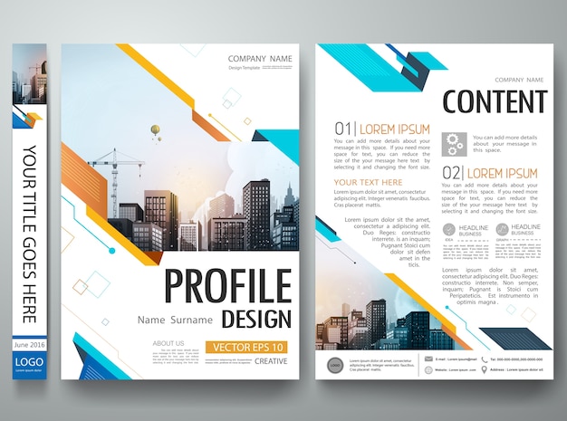 Abstraktes Form Plakat Portfolio Layout Design Premium Vektor