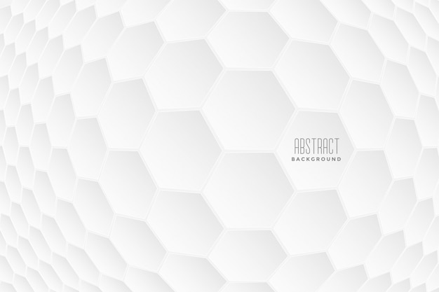 Abstraktes sechseckiges 3d formt weißen hintergrund Kostenlosen Vektoren