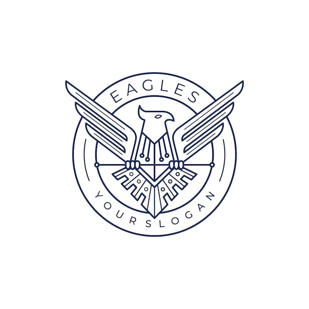 Adler Logo Design Vektor Vorlage Premium Vektor