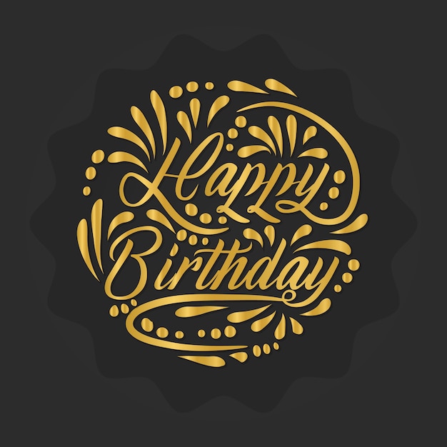 Alles gute zum geburtstag gruß mit goldeffekt PremiumVektor