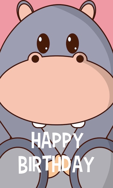 Happy Birthday Bunten Hintergrund Mit Lustigen Tieren Stock Vektor