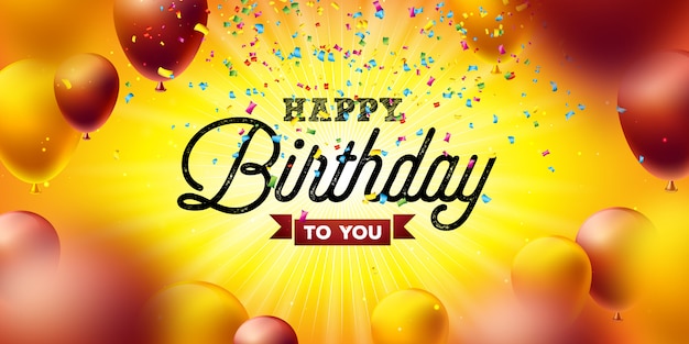 Alles gute zum geburtstag vector design Premium Vektoren