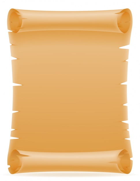 Alte papierrolle-vektorillustration Premium Vektoren
